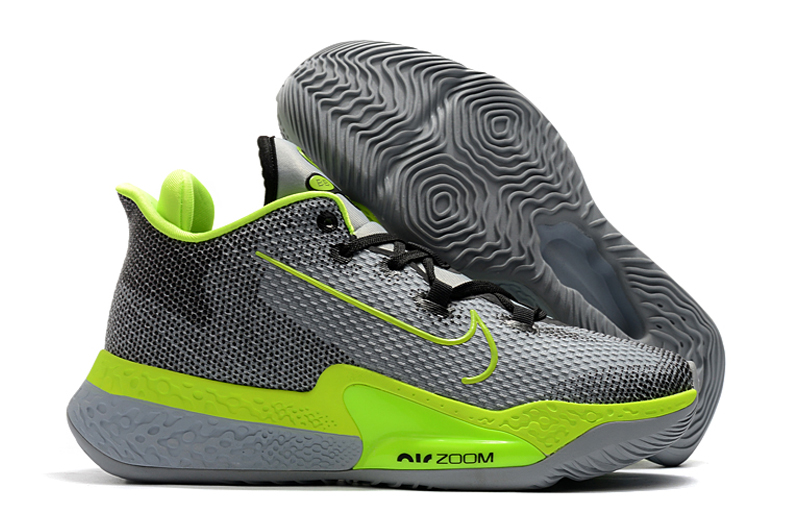 World Cup 2020 Nike Zoom Grey Green Basketball Shoes - Click Image to Close